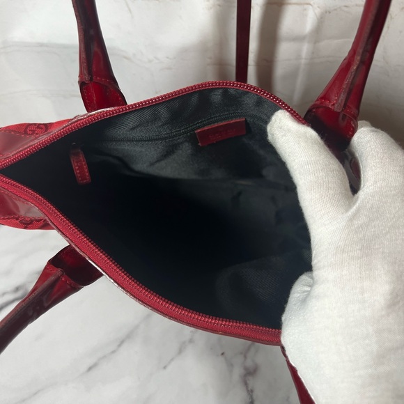 GUC Gucci GG Red Ophidia Small Tote - Picture 7 of 10